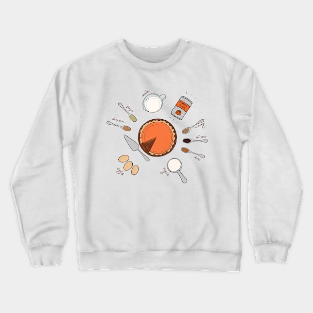 Pumpkin pie recipe Crewneck Sweatshirt by FEMM